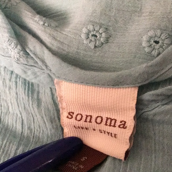 Sonoma Butterfly Sleeve Gauze Blouse Small - Picture 8 of 8